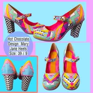 Hot Chocolate Designs Chunky Heel Pump Retro